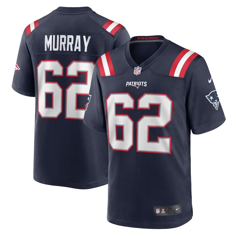 Men New England Patriots #62 Bill Murray Nike Navy Game Player NFL Jersey